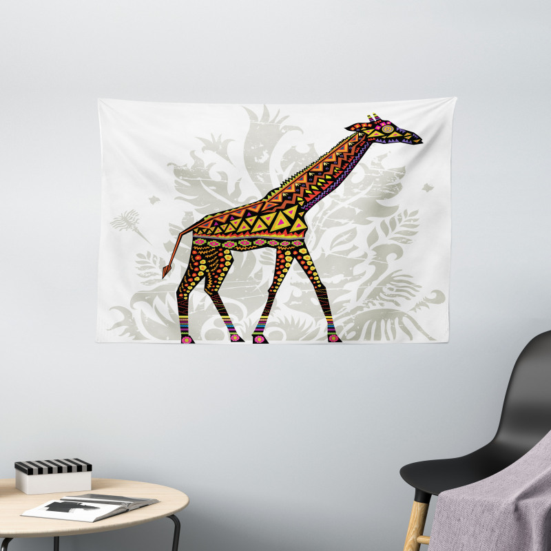 Animal Ethnic Wide Tapestry