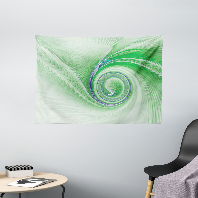 Abstract Fractal Spirals Wide Tapestry