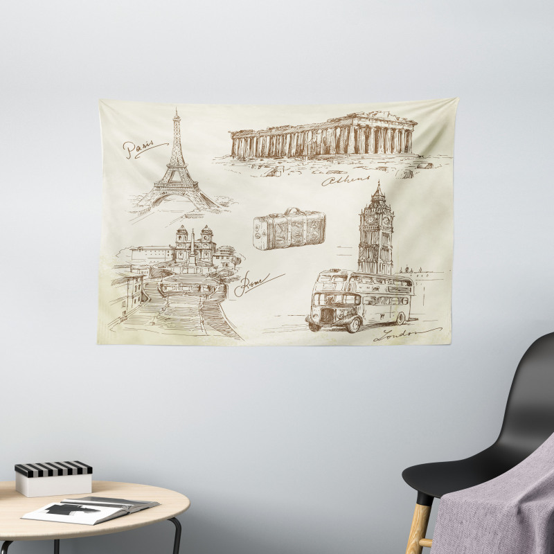 Travel over Europe Wide Tapestry