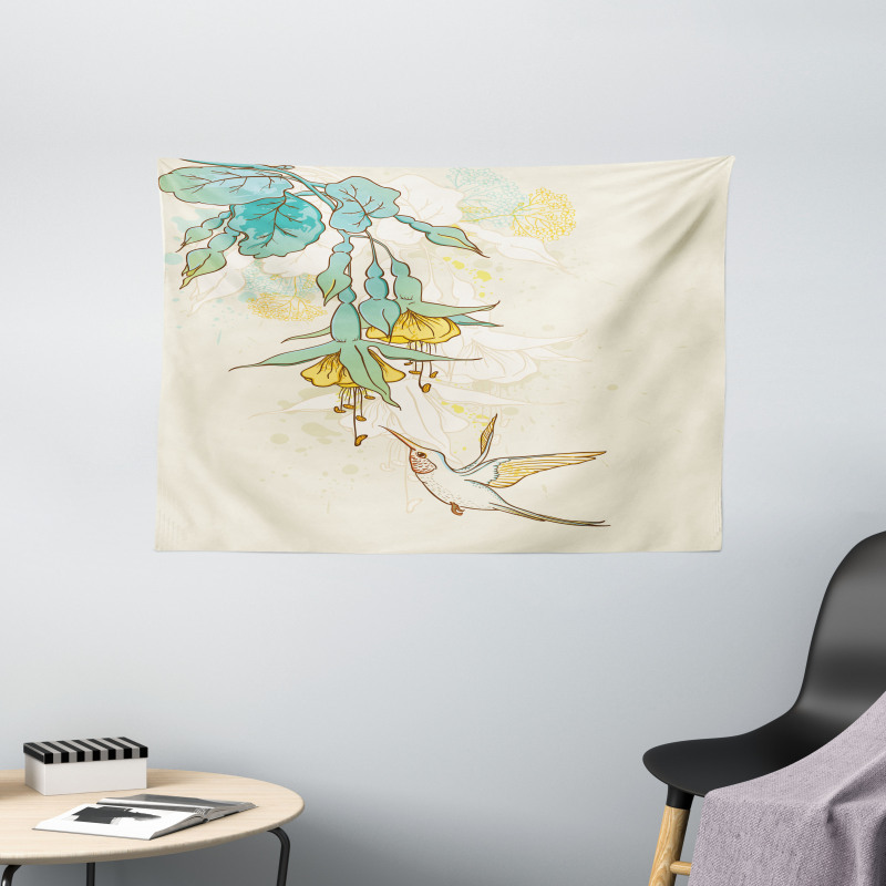Colibri Exotic Plant Wide Tapestry