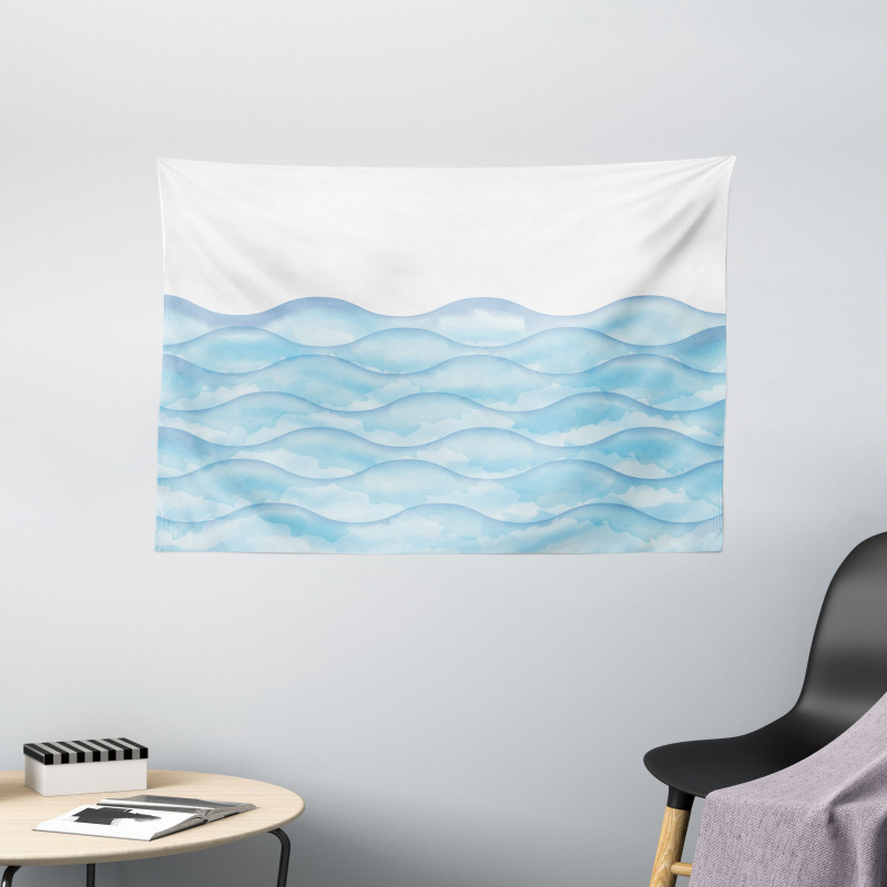 Sea Ocean Waves Art Wide Tapestry