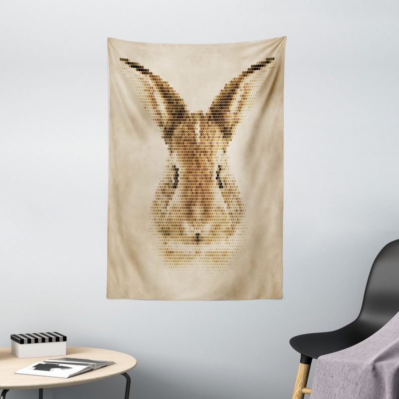 Dots Bunny Geometric Tapestry