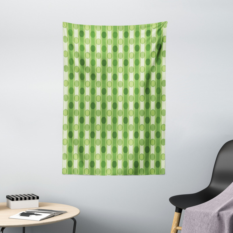 Polka Dots Striped Retro Tapestry