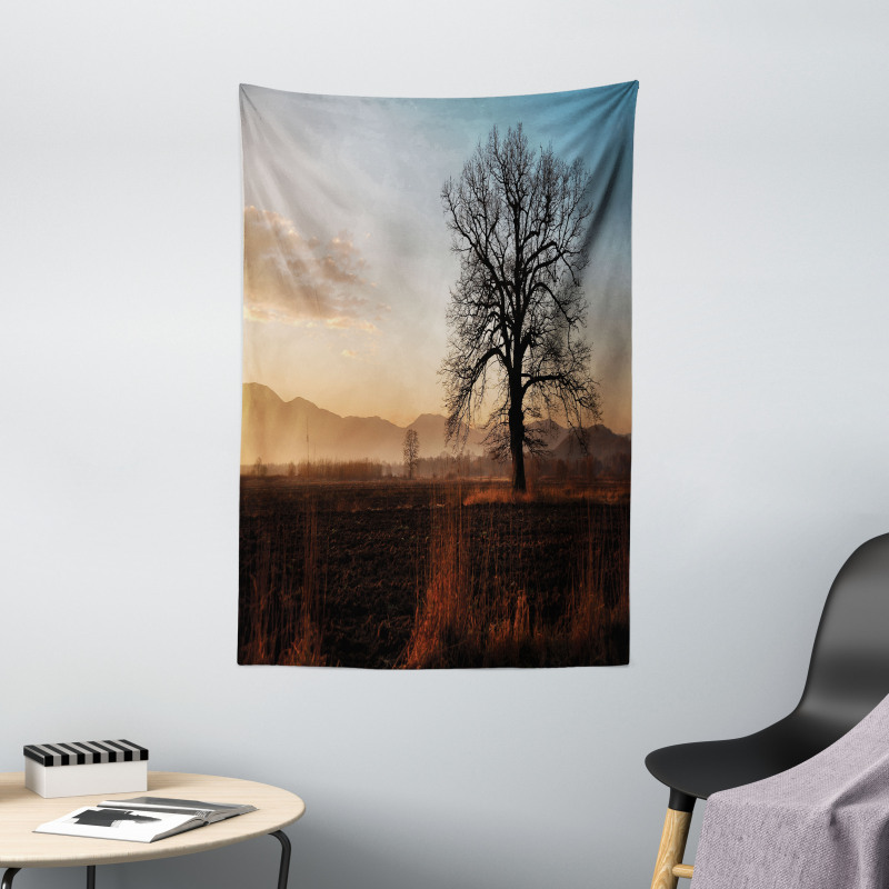 Countryside Autumn Dusk Tapestry