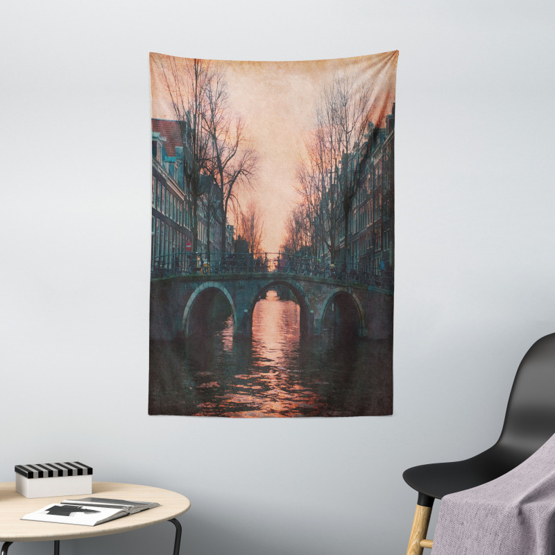 Amsterdam Vintage Bridge Tapestry