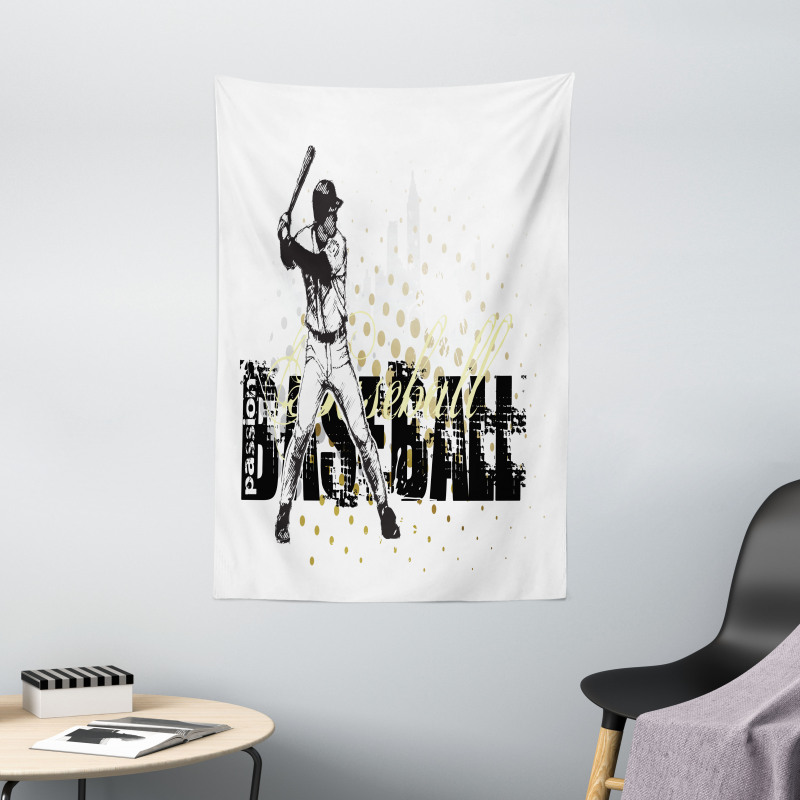 Baseball Grunge Batting Tapestry