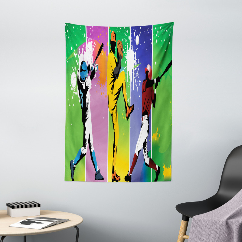 Baseball Grunge Splash Tapestry