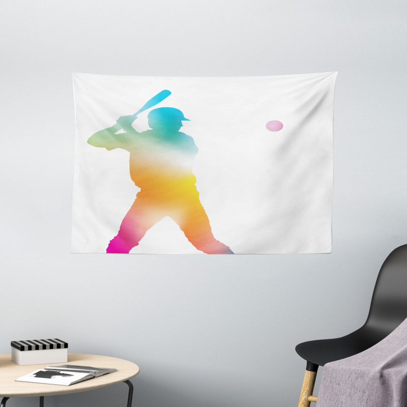 Hitter Swinging Arms Wide Tapestry