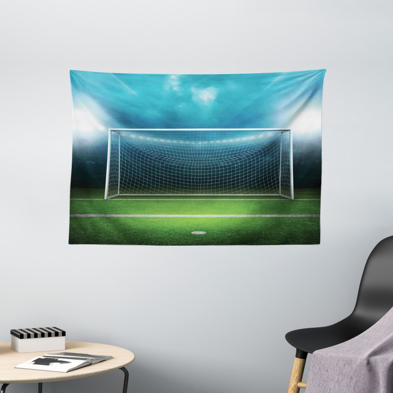 Soccer Football Game Wide Tapestry