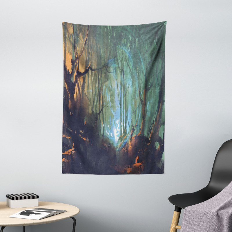 Mystic Dark Forest Tapestry