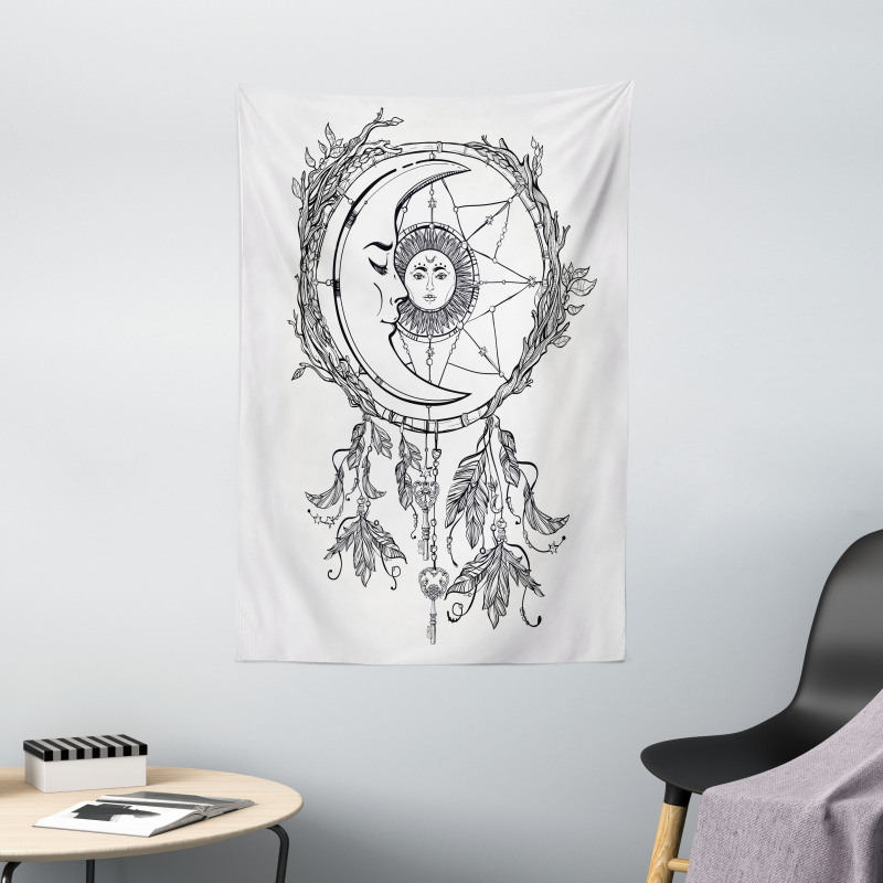 Dreamcatcher Moon Tapestry