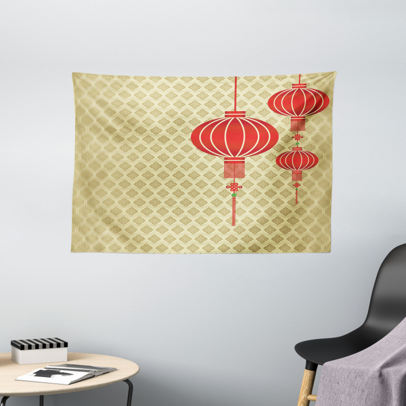 Chinese Baroque Pattern Wide Tapestry