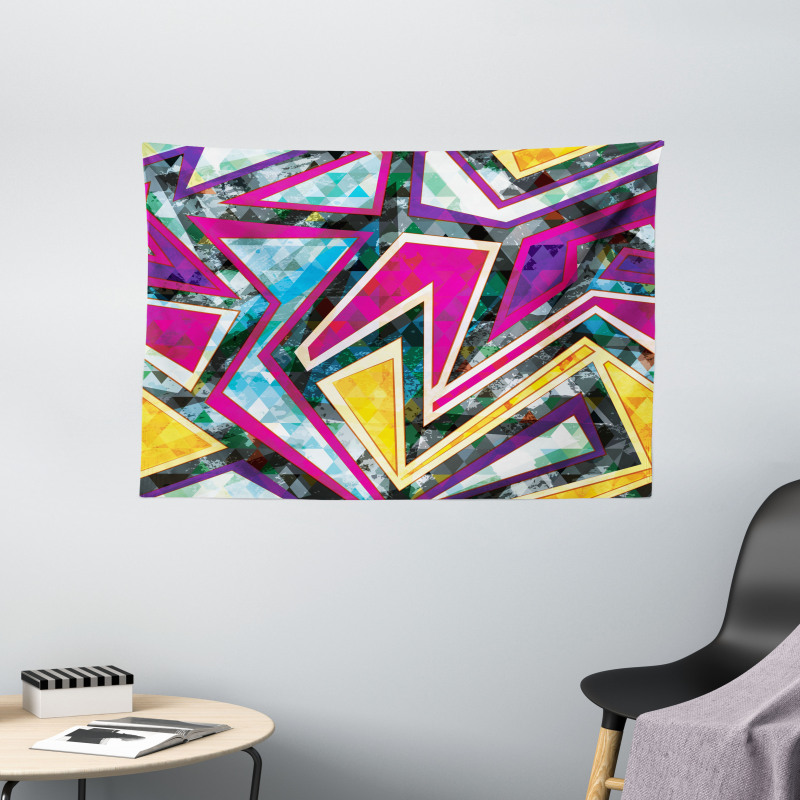 Geometric Diamond Wide Tapestry