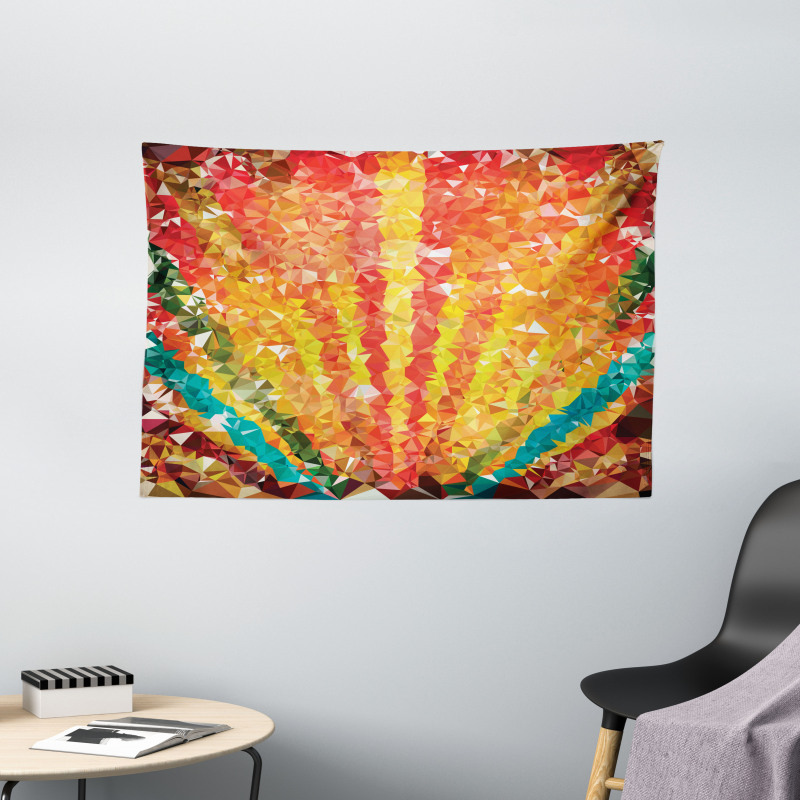 Rainbow with Diamonds Wide Tapestry