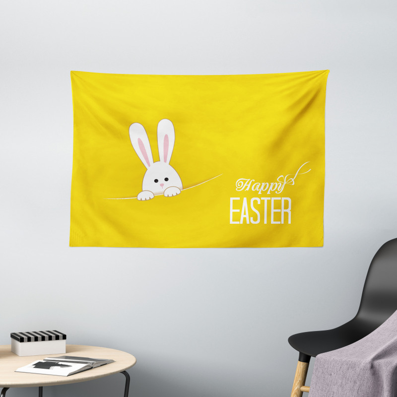 Easter Rabbit Bunny Wide Tapestry