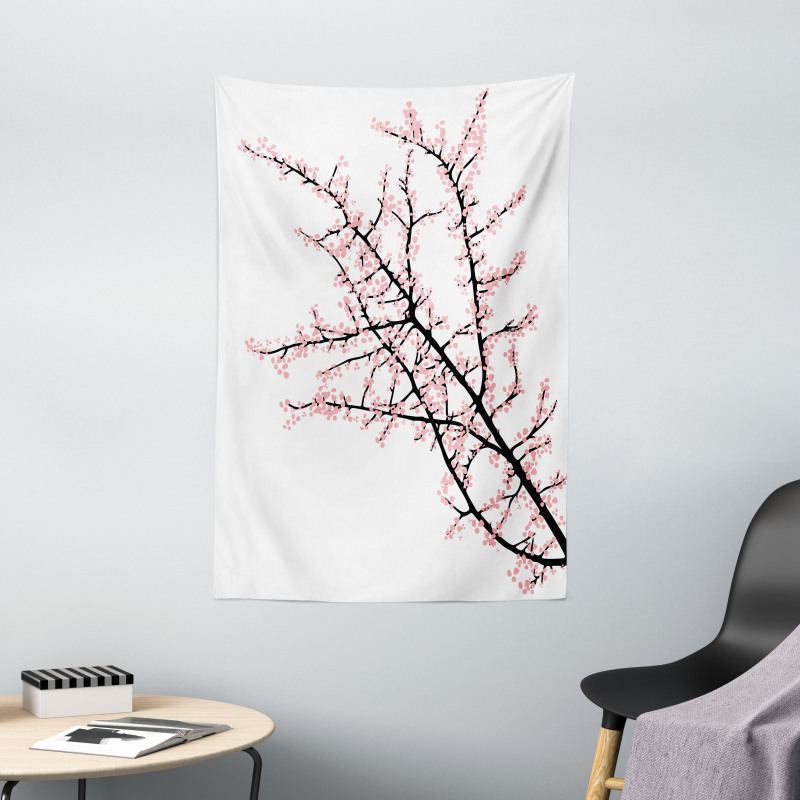 Cherry Branch Floral Tapestry