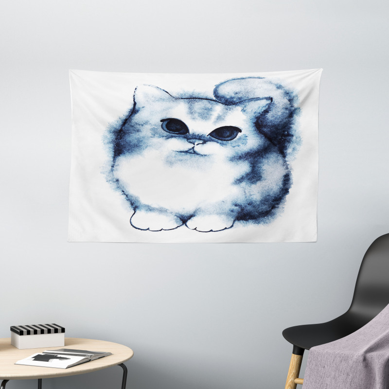 Cat Kitty Kids Design Wide Tapestry