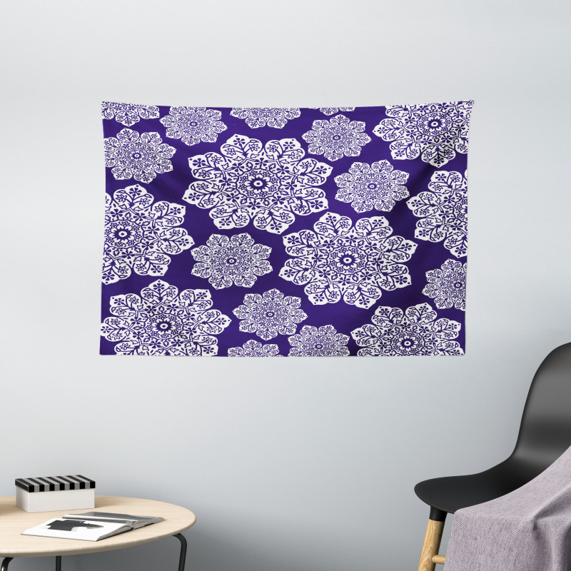 Flora Lace Snowflake Wide Tapestry