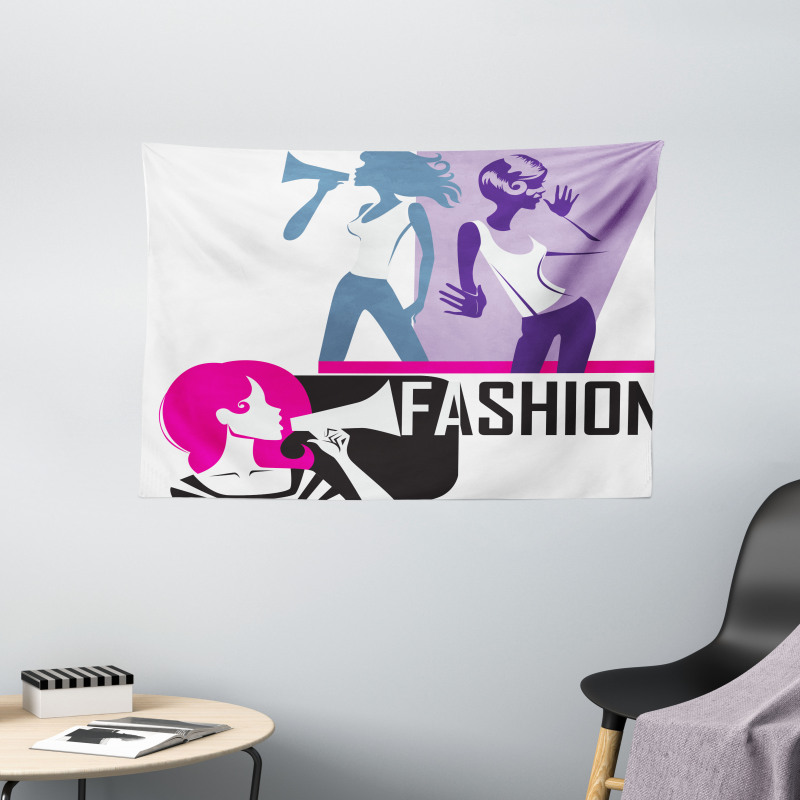 Modern Lady Fashion Wide Tapestry