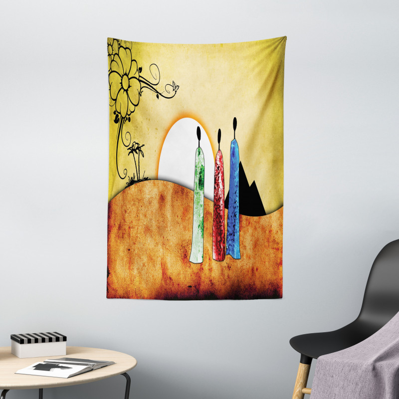 Tribe Facing Sunrise Tapestry