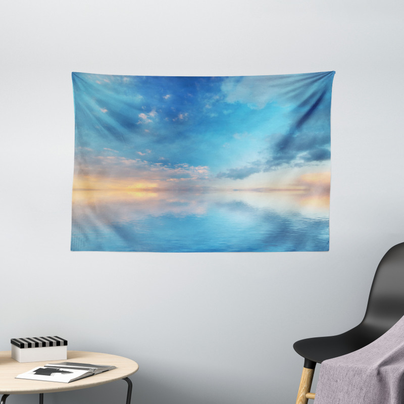 Ocean Horizon Clouds Sky Wide Tapestry