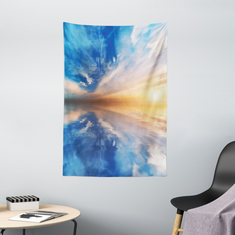 Sky Reflections Sunset Tapestry