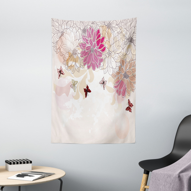 Spring Flower Butterfly Tapestry