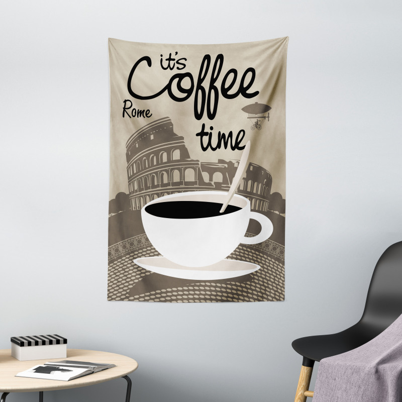 Rome Landmark Drink Cup Tapestry