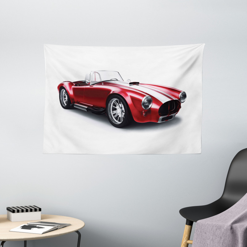 Old Fashioned Vintage Car Wide Tapestry