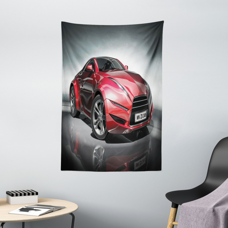 Red Fast Sports Racing Men Tapestry