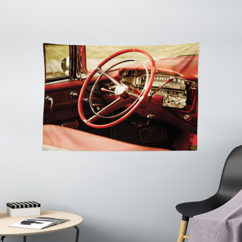 Antique Classic Car Wide Tapestry