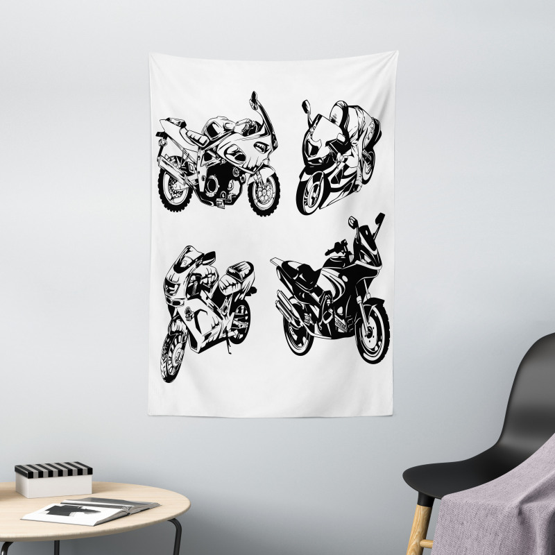 Motorbikes Tapestry