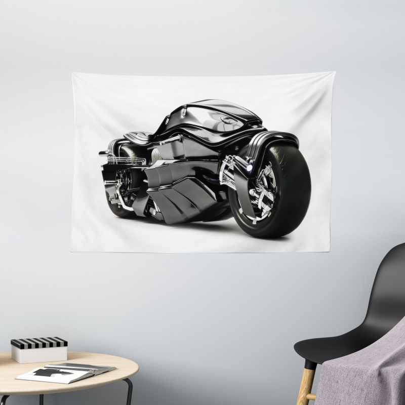 Future Ride Motorcycle Wide Tapestry
