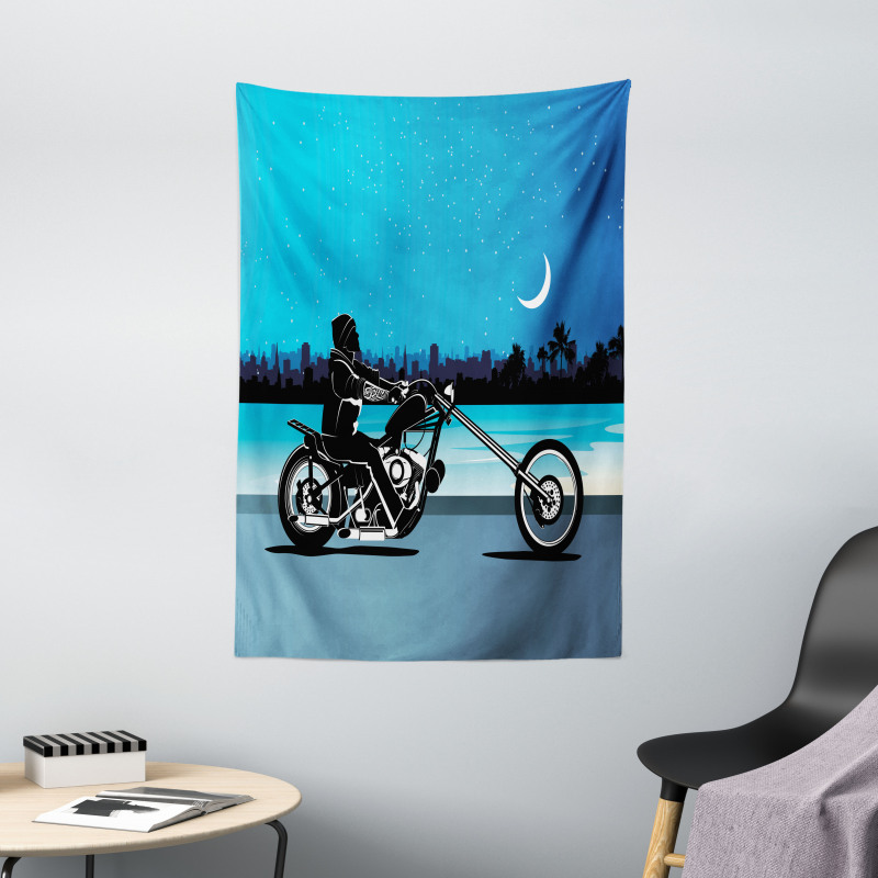 Chopper Motorcycle Tapestry