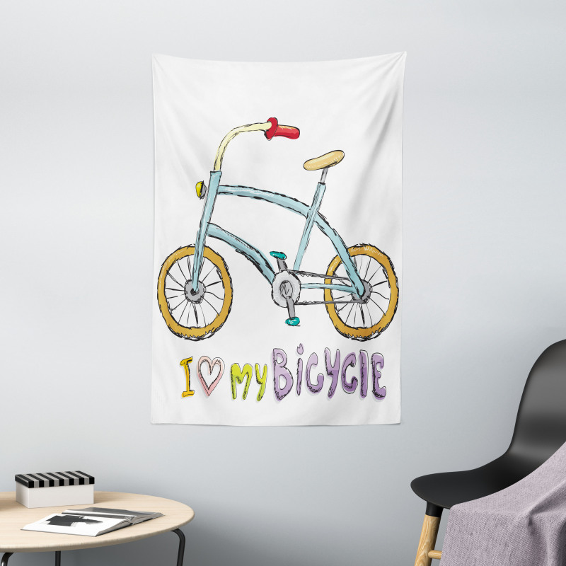 Bicycle Kids Love Words Tapestry