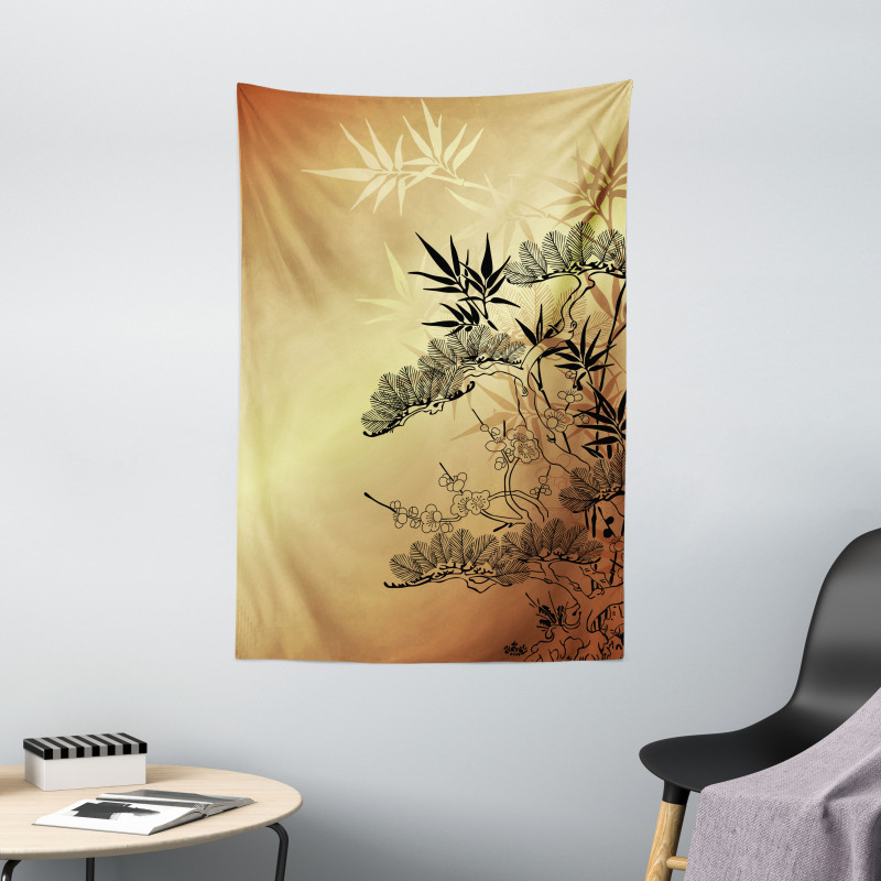 Bamboo Motifs Tapestry