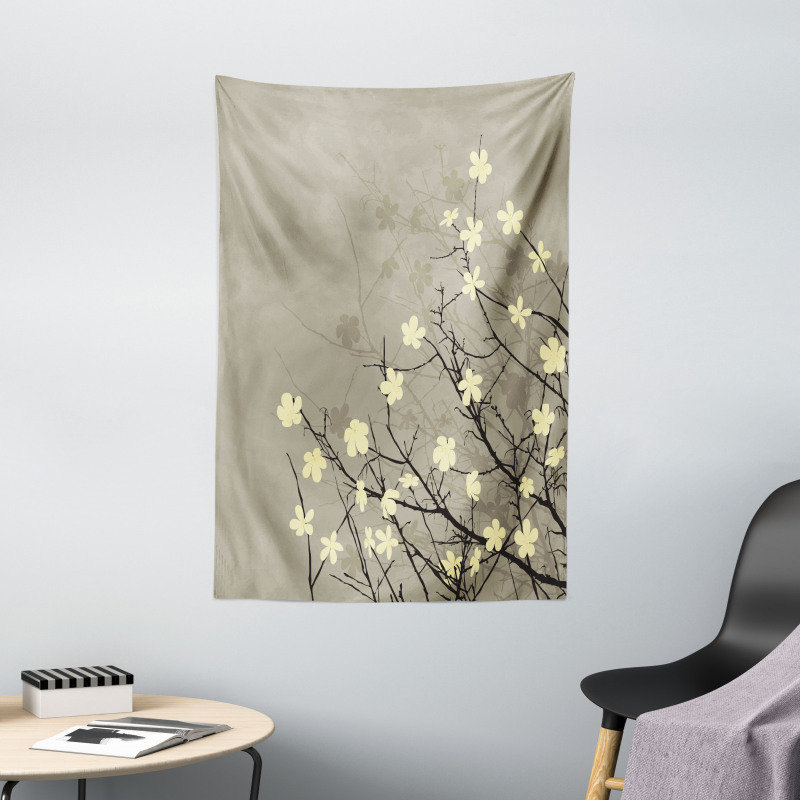 Retro Floral Tapestry