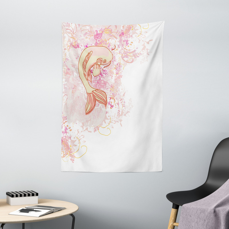 Pink Floral Tapestry