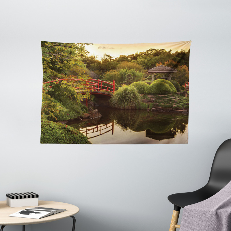 Garden Asia Peace Wide Tapestry