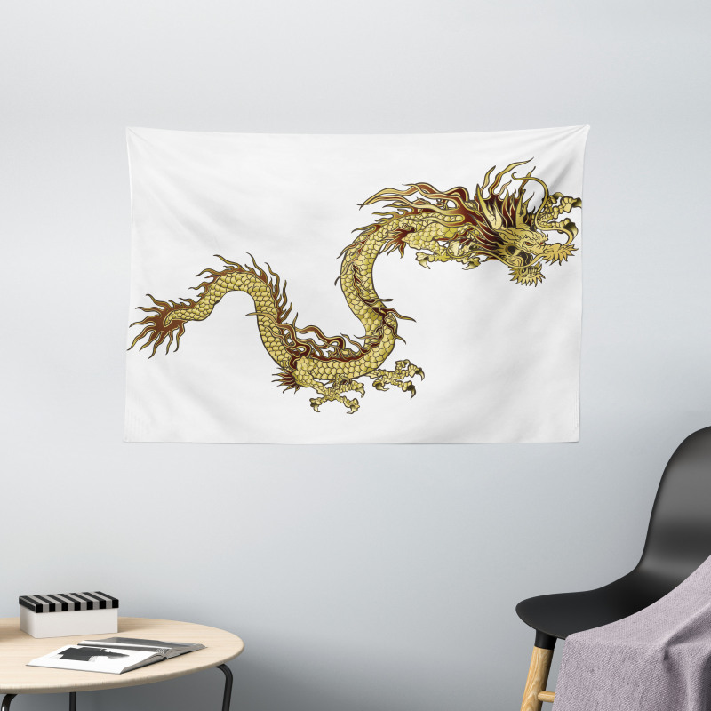 Fire Dragon Astrology Wide Tapestry
