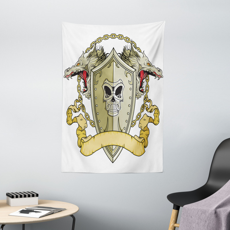 Shield Dragon Medieval Tapestry