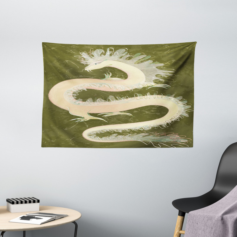 Chinese Dragon Eastern Wide Tapestry