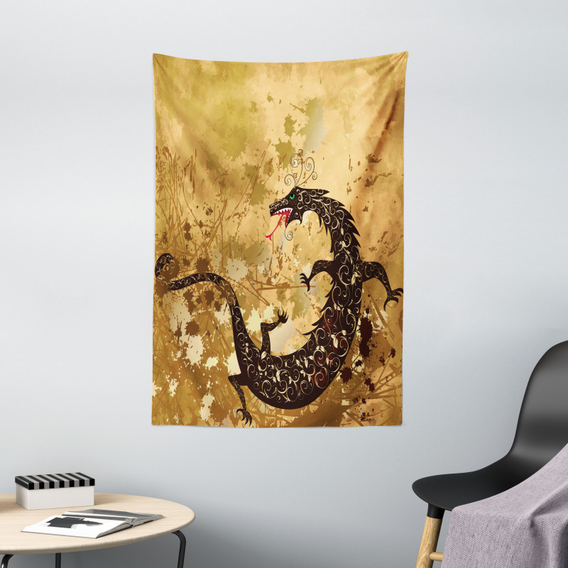 Grunge Floral Tapestry