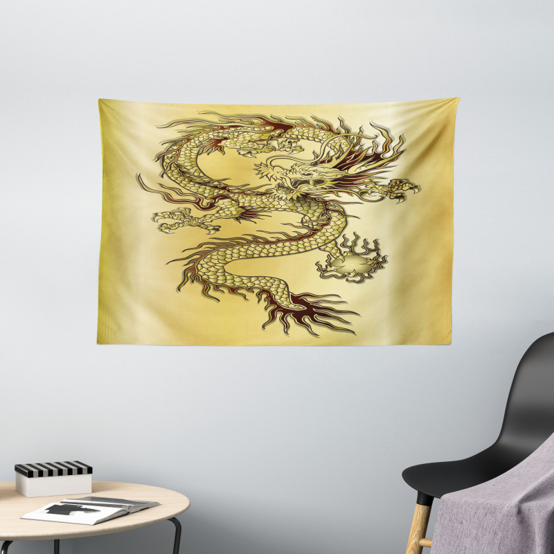 Chinese Eastern Myth Wide Tapestry