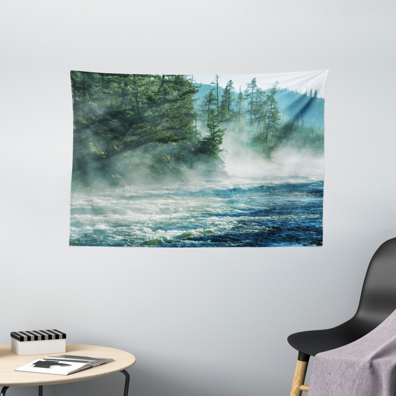River Trees Nature Wide Tapestry