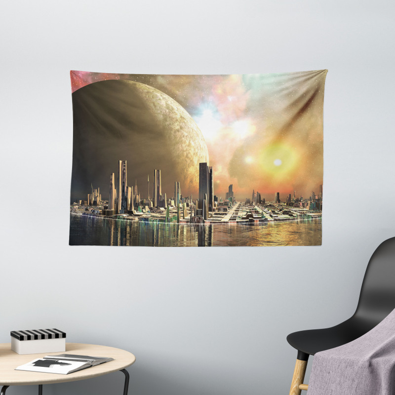 Utopia Metropolis Urban Wide Tapestry