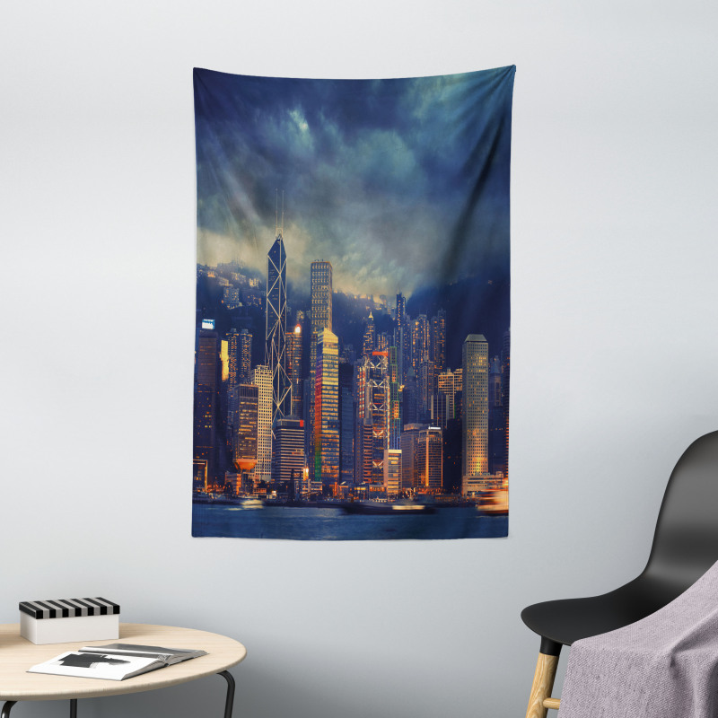 Hong Kong Cityscape Tapestry