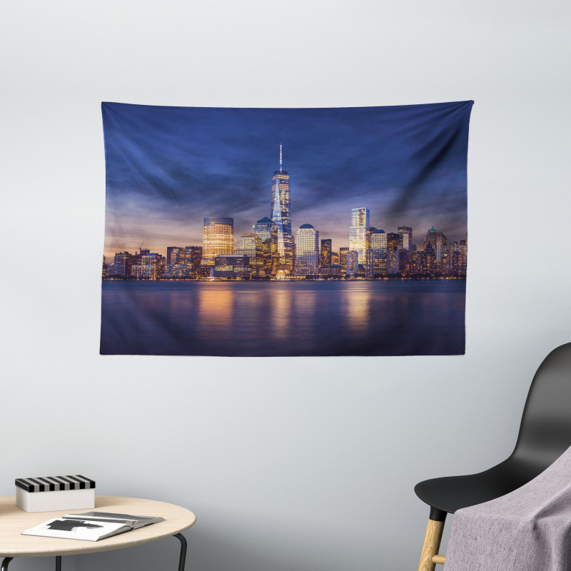 Manhattan Landscape Wide Tapestry