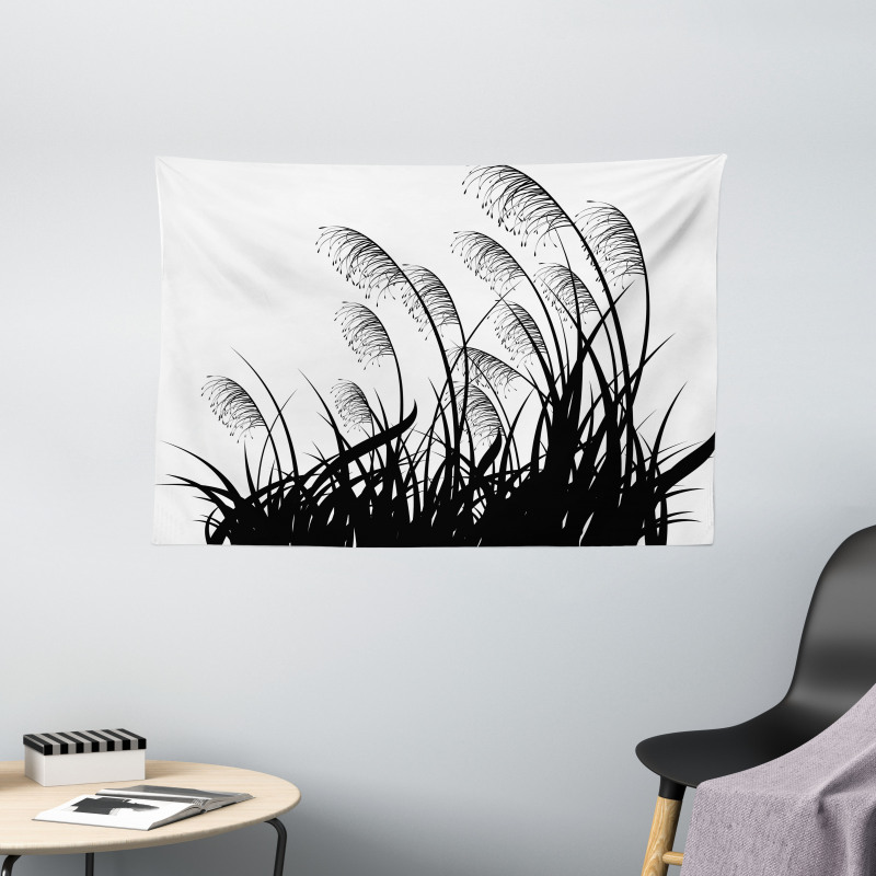 Bushes Wild Field Wide Tapestry