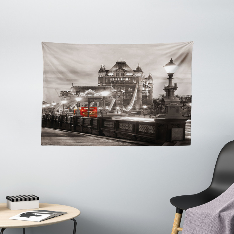Urban Life Scenery Wide Tapestry